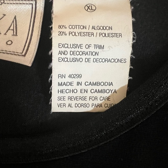 Erika Studio | Vintage 80s 90s Velvet Christmas Embroidered Black Dress | L/XL - Picture 7 of 7